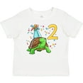 thumbnail image 3 of Inktastic 2nd Birthday Cute Turtle in Party Hat with Confetti Boys or Girls Baby T-Shirt, 3 of 5