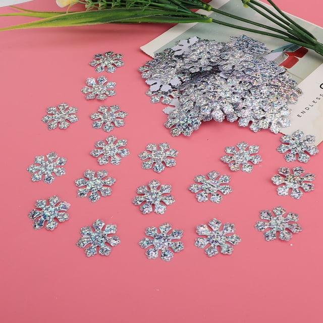 300 Pcs Snowflakes, Christmas Decorative Confetti For Holiday Ornament