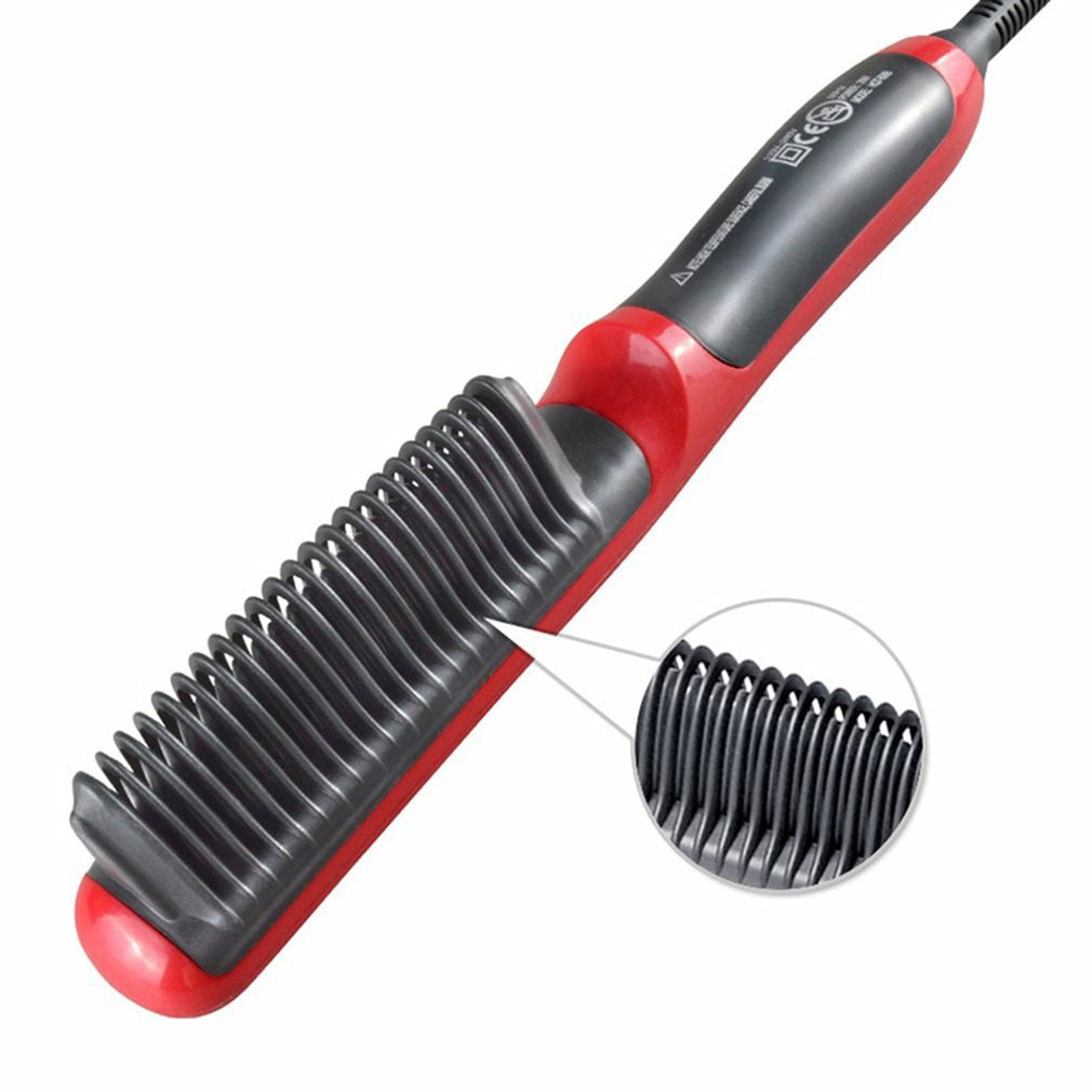 SM Enhanced Hair Straightener Brush 2in1 Ionic Straightening Brush