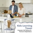 thumbnail image 5 of LevLad Toddler Kitchen Step Stool Helper for Kids, Foldable Learning Standing Tower for Kitchen Counter, Bathroom, Blue, 5 of 8