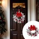 thumbnail image 1 of Fiudx Liquidación de ofertas flash Adornos navideños para puertas, coronas, bolas navideñas, ramitas de cedro, agujas y bayas rojas para puertas, ventanas, decoración exterior del hogar, 1 of 6