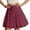 Red, variant on WENWU Womens Solid Tiered Boho Pleated Drawstring Waist Knee Length Flowy Midi Short Skirts Women's Athletic Skirts plus Size Skirt
