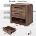 thumbnail image 6 of Modern Nightstand with 2 Drawers, End Table for Living Room, 6 of 12