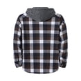thumbnail image 4 of yillto Womens Flannel Jacket Plaid Coat Plus Size Zip up Hoodie Cardigan Outerwear Jackets with Pockets, 4 of 5