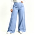 thumbnail image 3 of cocolona Womens Casual Loose Plus Size Yoga Pants Elastic Waist Straight Wide Leg Pants with Pockets, 3 of 5