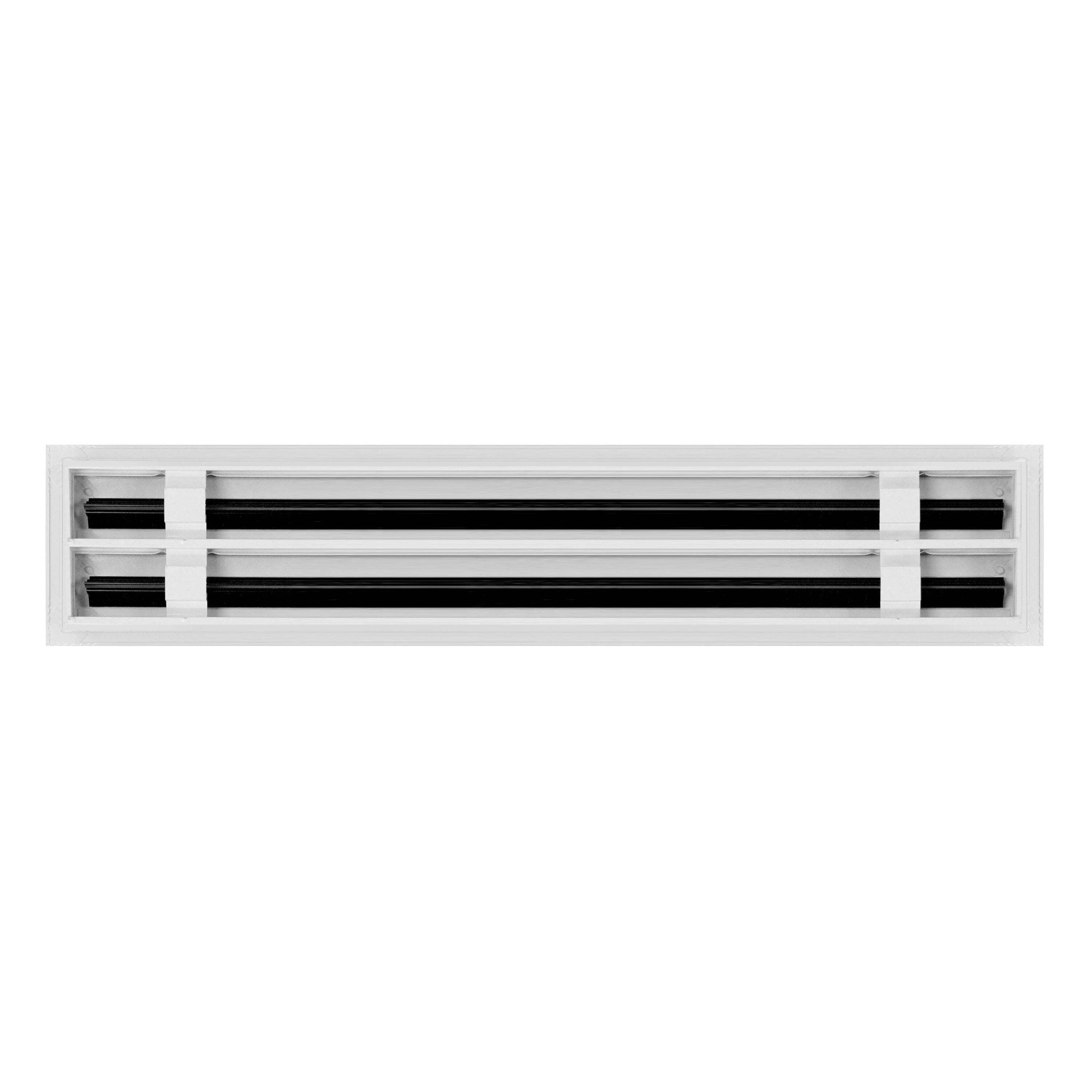 BUILDMART - 20x4 Modern AC Vent Cover - Decorative White Aluminum Air Vent - Standard Linear Slot Diffuser - Heating and Cooling Register Grille for Ceiling, Walls & Floors - Texas Buildmart