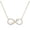 Gold, variant on Sparkling Crystal Infinity Symbol Necklace for Women Stainless Steel Gold Silver Pendant Holiday Gif