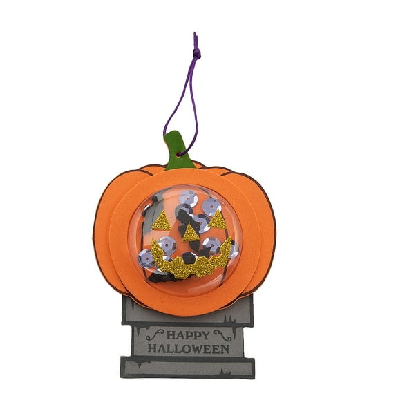 4" x 5 1/2" Halloween Jack-O-Lantern Shaker Ornament Craft Kit - Makes 12