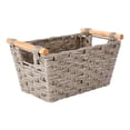 thumbnail image 1 of Canasta Organizadora Hometrends Tejida de Plastico para Almacenar con Asas Gris, 1 of 2