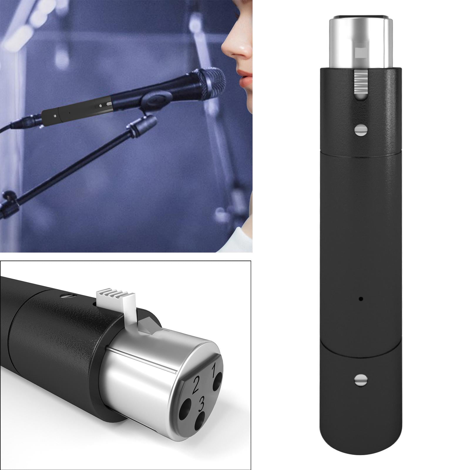 Dynamic Microphone Amplifier Microphone Preamplifier Plug and Play Low Noise Microphone Amplifier for Live Performances , black