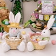 thumbnail image 2 of MOVTOTOP Pink Woven Basket with Easter Bunny Design for Home Storage and Kitchen Organization 12x8.5x10 Inches, 2 of 8