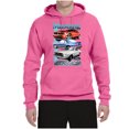 thumbnail image 2 of Wild Bobby, Mustang Ford Classics Cars and Trucks Unisex Graphic Hoodie Sweatshirt, Neon Pink, XX-Large, 2 of 6