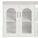 thumbnail image 4 of Aparador Buffet de 2 Puertas, Gabinete de Almacenamiento de Madera con Puertas de Vidrio, Manijas Doradas, Estilo Moderno de Madera, 4 of 9