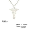 thumbnail image 6 of Medical Symbol Pendant 14K Yellow Gold Necklace for Men And Women Angel Wings Nurse's Day Graduation Gift Golden Silver Color Jewelry Gift, 6 of 8