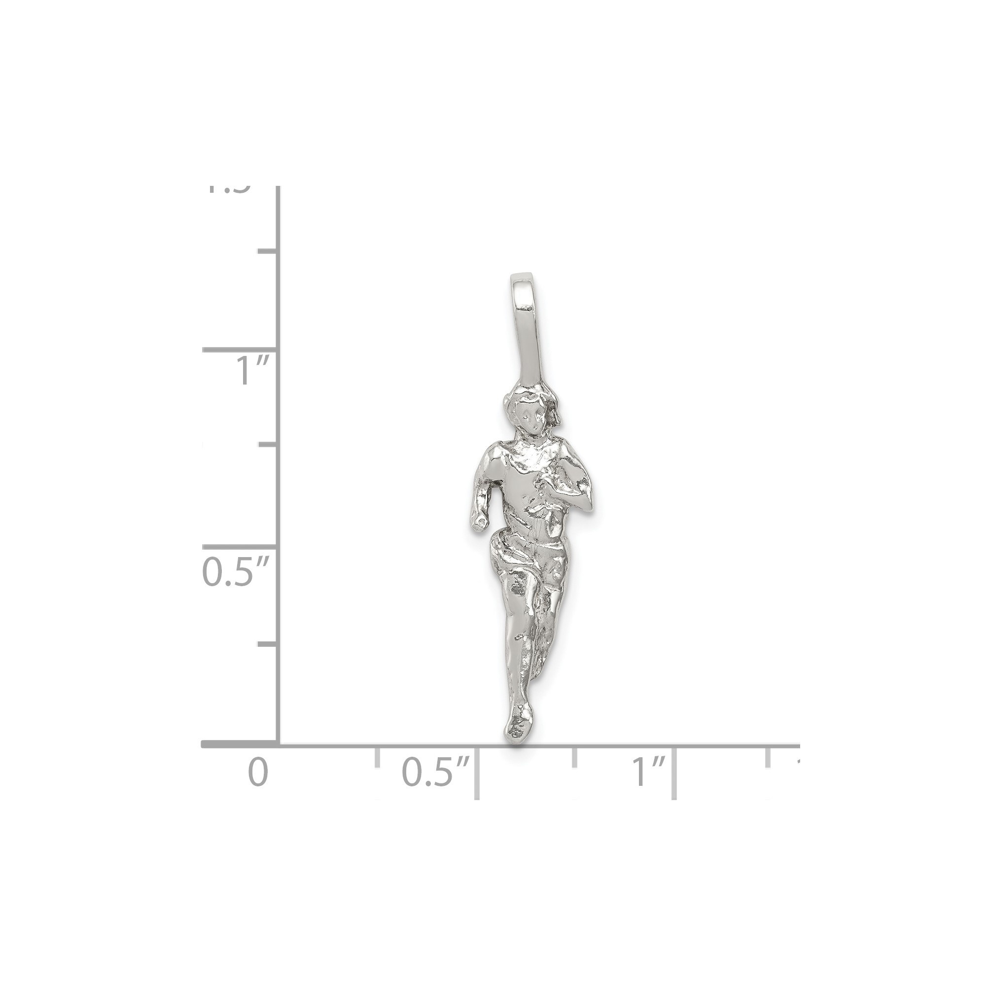 Sterling Silver Runner Pendant Necklace with Athletic Figure Symbolizing Strength and Perseverance, Unisex Jewelry for Track and Field, Marathon, Fitness Enthusiasts