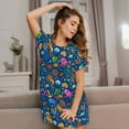 thumbnail image 3 of Naloa Sea Fish Print Women Nightgowns,Womens Loungewear,Short Sleeve Sleepwear,Comfy Ladies Nightdress, 3 of 6