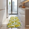 thumbnail image 4 of Yellow Lemon Fruit Clusters White Pattern Kitchen Rug Mat,Kitchen Runner Rugs Non Skid Washable,Decorative Kitchen Floor Mats for Kitchen,Sink,Laundry,17"x47.2", 4 of 7