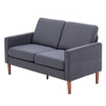 thumbnail image 6 of UBesGoo Fabric Loveseat, 2 Seats Sofa Couch with Wood Frame and Legs, Upholstered Lounch Chair for Living Room Bedroom Dark Gray, 6 of 12
