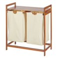 thumbnail image 5 of mDesign Versatile Dual Compartments Laundry Hampers, Vintage, 5 of 5