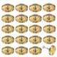 thumbnail image 1 of Uxcell 20-Pack Tapas de Tornillo para Espejo, 1.57" Diámetro, Tapas Decorativas de Tornillo de Acero Inoxidable 304 y Clavos Acabado Cepillado [Tono Dorado], 1 of 7