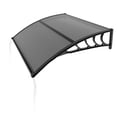 thumbnail image 2 of 40x40 Inch Outdoor Door Window Awning with Drainage Design, Black Bracket & Brown Panel, Weather Resistant Canopy Shield Against UV Rain Snow for Porch Patio Home Exterior, 2 of 14
