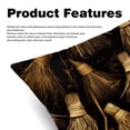 thumbnail image 2 of Halloween Broom Patterns - Set of 2, Available in 16x16, 18x18, and 20x20 Inches for Various Occasions, Sofa, Bed, Chair - Includes Pillow Inserts, Cushion Covers, Decorative Pillows, 2 of 6