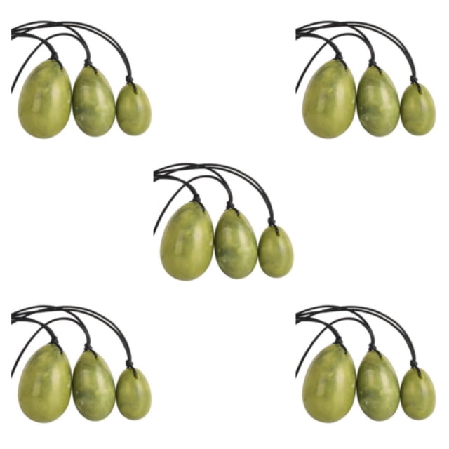 Juego de huevos de cuarzo rosa naturales Soidarity para ejercicios de reparación de músculos del suelo pélvico 3 piezas