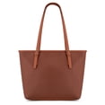 thumbnail image 6 of Montana West Tote Bags Vegan Leather Purses and Handbags for Women Top Handle Ladies Shoulder Bags, A-Brown, 6 of 7