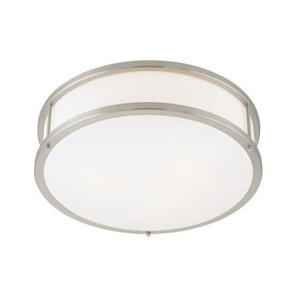 Access Lighting 50080LEDDLP-BS-OPL Lampe de Plafond à Montage Affleurant en Acier Brossé Conga LED 16 Po.