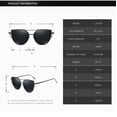 thumbnail image 4 of Womens Cat Eye Mirror Flat Lens Black Frame Fashion Sunglasses, 4 of 5