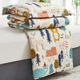 thumbnail image 2 of ARL HOME Courtepointe pour Enfants Taille Simple Garçons Couvre-Lit Mignon Animal Ours Literie Enfants Courtepointe Imprimée Animal Forêt Dessin Animé Couvre-Lit Réversible Léger Couettes pour Enfants+2 Taies d'Oreiller, 2 of 7