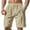 Beige, variant on Men's Quick-Dry Summer Sports Shorts, Casual Zippered Multi-Pocket Outdoor Shorts with Breathable Mesh Lining ,Gray M