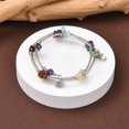 thumbnail image 4 of 2 Pcs Three Loops Natural Gemstone Beaded Wrap Bracelets Bracelets with Brass Tube Beads Tibetan Style Pendants Bracelets DIY, 4 of 4