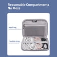 thumbnail image 3 of Estuche organizador BUBM para cables y accesorios - Compacto y ligero en PVC gris (18.5x13.4x2.4cm), 3 of 6