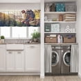 thumbnail image 5 of LALILO Kitchen Curtain Valance Man Traveler With Travel Rod Pocket Window Curtain 52"x 18" Set of 2, 5 of 5