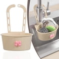 thumbnail image 2 of DUOYOU Faucet Mounted Hanging Drain Basket Multifunctional Kitchen Sink Strainer Portable Plastic Vegetable Washing Food Scrap Catcher for Home Camping, 2 of 10