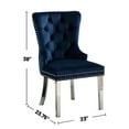 thumbnail image 3 of Wingback Dining Chairs with Chrome Legs | Ideal for Formal Dining Occasions | Flannelette Fabric with Studded Accents | Resolves Bland Seating Appearance, 3 of 3