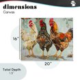 thumbnail image 4 of Stupell Industries Modern Abstract Chickens Trio Canvas Art, 20 x 16, by Creative Studio, 4 of 8