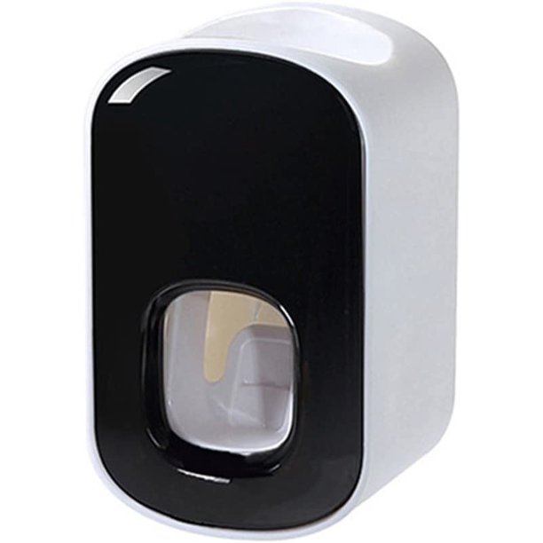 Dispensador automático de pasta de dientes montado en la pared del baño - Dispensador de pasta de dientes, soporte para cepillo de dientes, artefacto para apretar pasta de dientes sin perforación