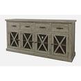 thumbnail image 4 of Jofran Telluride 70" Rustic Distressed Pine Four Drawer Sideboard Buffet Server, 4 of 10