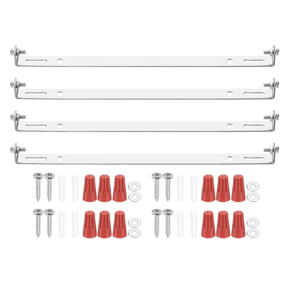 Uxcell 175mm (6.89") Universal Light Fixture Mounting Bracket Kit, Light Crossbar Round Ceiling Plate with Screw 4 Set