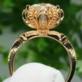 thumbnail image 5 of K-KED Round Cubic Zircon Women Wedding Delicate Jewelry Gold plated Ring Sz 6-10-6, 5 of 6