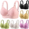 thumbnail image 2 of Kukoosong Push up Bras for Women Fashion Plus Size Women's Front Buckle Solid Color Rims-Free Comfortable and Breathable Gathered Thin Underwear Daily Bra, Sizes 36BC, 2 of 6