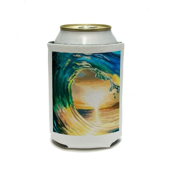 Ocean Wave Sea - Beach Sunset Can Cooler Drink Insulator Beverage Insulated Holder