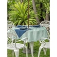 thumbnail image 2 of Outdoor Tablecloth with Umbrella Hole and Zipper, Green Round Table Cloth 54 Inch Waterproof Tablecloth, Modern Abstract Art Ombre Striped Picnic Table Cover for Patio Camping, 2 of 7
