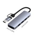 thumbnail image 4 of Inteprter Dispositivo de transferencia de datos 5 en 1 USB A/C Hub, teléfonos portátiles, enchufes dobles, adaptador convertidor, equipo de Relojes inteligentes, 4 of 6