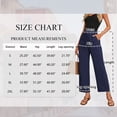 thumbnail image 3 of TEMOFON Women's Wide Leg Linen Pants High Waisted Drawstring Lounge Pants with Pockets Casual Summer Beach Vacation Palazzo Trousers, 3 of 7