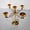 golden, variant on Wedding Gold, Silver, Copper Retro Bar Table Metal Romantic Wedding Decoration Simple Candlestick - Red antique bronze color
