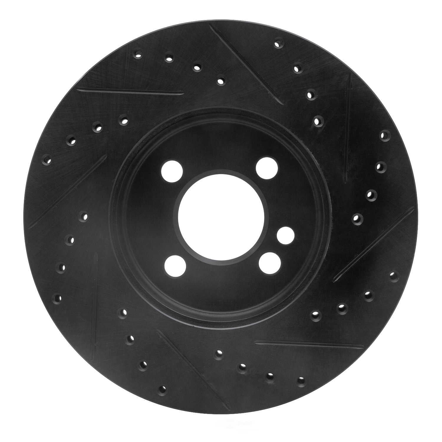 Dynamic Friction Company 633-32005L DFC Brake Rotor - Drilled And Slotted - Black