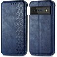 thumbnail image 1 of Étui à Rabat pour Téléphone Portable Google Pixel 6 Pro Étui Portefeuille en Cuir PU Design Mince Étui de Protection (Couleur : Bleu), 1 of 5